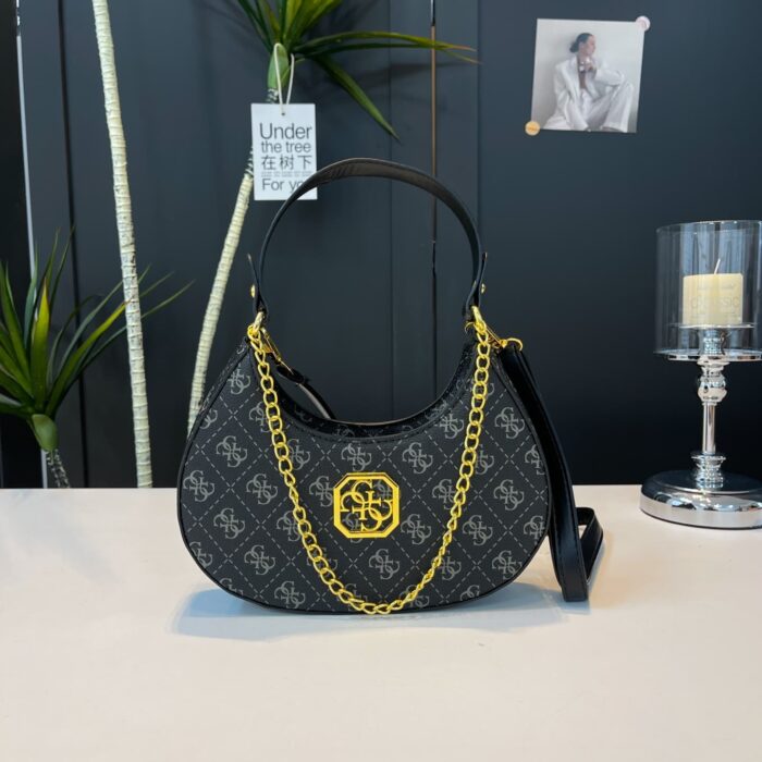 Elegant Gold Chain Multicolour Handbag - Image 1