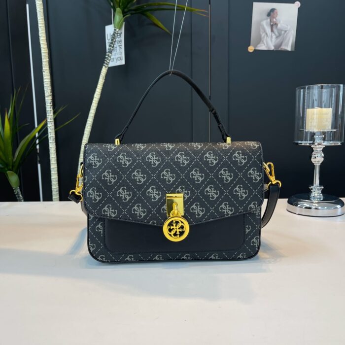 Elegant Multi-coloured Locking Ladies Handbag - Image 1