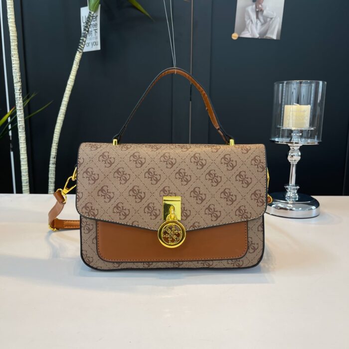 Elegant Multi-coloured Locking Ladies Handbag - Image 3