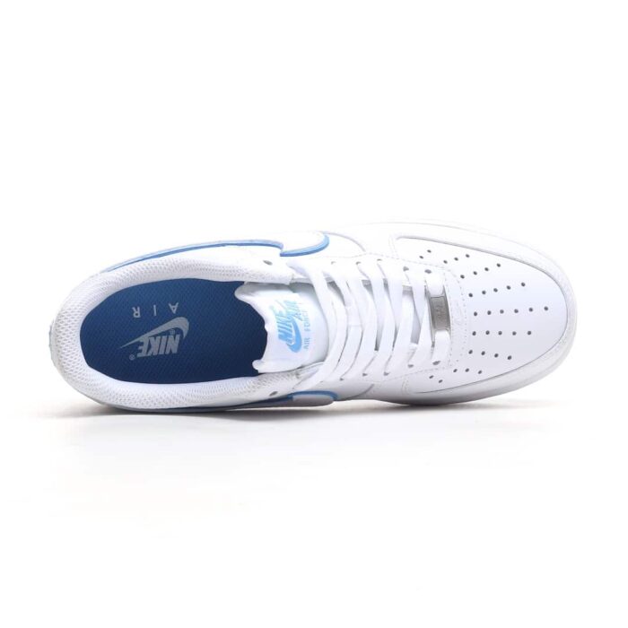 Nike Air Force 1 '07 Low White and Blue Low Top Trainers - Image 4