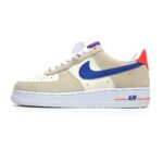 Nike Air Force 1 Red and Blue Low-Top Boardshorts - Image 2