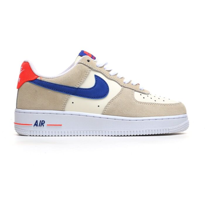 Nike Air Force 1 Red and Blue Low-Top Boardshorts - Image 3