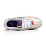 Nike Air Force 1 Red and Blue Low-Top Boardshorts - Image 4