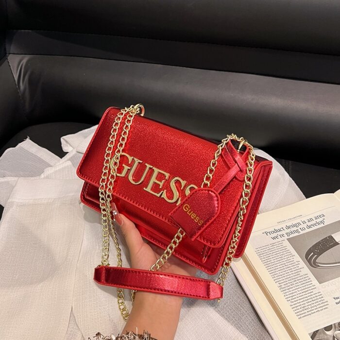 GUESS Fashion Metal Chain Crossbody Bag - Image 9