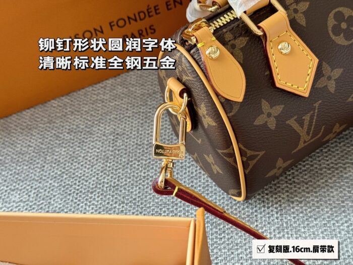 Louis Vuitton Speedy Nano Vintage Pattern Removable Adjustable Shoulder Strap Women'S Handbag - Image 3