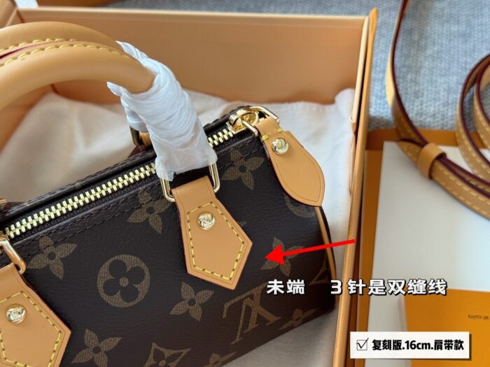 Louis Vuitton Speedy Nano Vintage Pattern Removable Adjustable Shoulder Strap Women'S Handbag - Image 5
