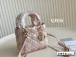Dior Lambskin Lady Bag Classic Diamond Quilting Embroidery Versatile Style