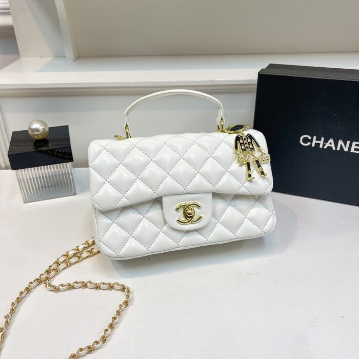 Chanel Quilted Lock Puppet Pendant Handbag - Image 6