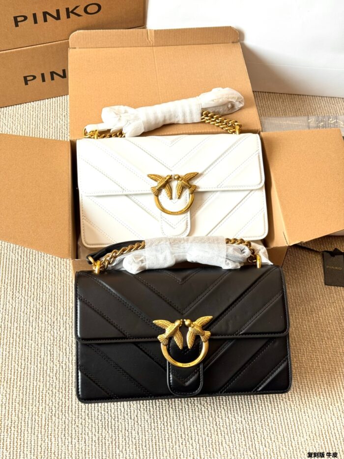 PINKO Classic Black Swallow Bag - Image 1