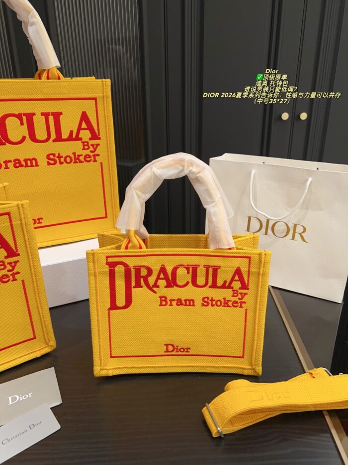 Dior 2026 Summer Collection Dracula Monogram Tote Bag - Image 4