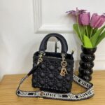 Dior Multi-Color Diamond Grid Handbag - Image 6