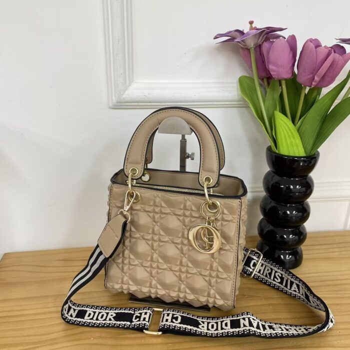Dior Multi-Color Diamond Grid Handbag - Image 5