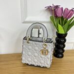 Dior Multi-Color Diamond Grid Handbag - Image 3