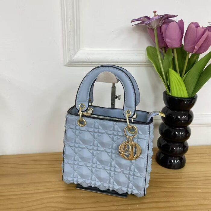 Dior Multi-Color Diamond Grid Handbag - Image 2