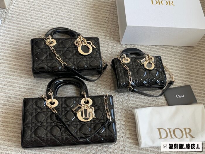 Dior Lady Collection Patent Leather Handbag - Image 1