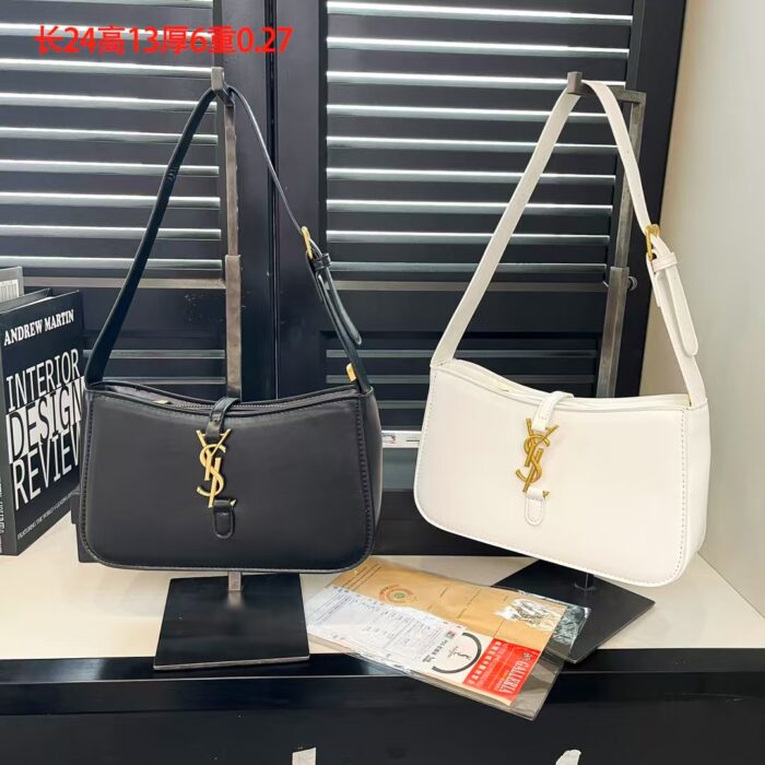 Yves Saint Laurent Black and White Bicolour Classic Underarm Bag - Image 1