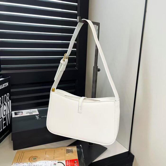 Yves Saint Laurent Black and White Bicolour Classic Underarm Bag - Image 2