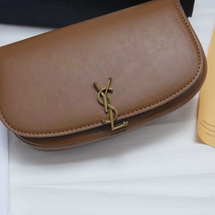 Yves Saint Laurent Classic Monochrome Shoulder Bag in Black, White and Brown - Image 4