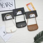 Yves Saint Laurent Classic Monochrome Shoulder Bag in Black, White and Brown
