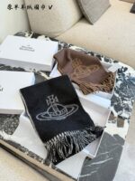 Vivienne Westwood New Saturn Narrow Cashmere Scarf - Image 2