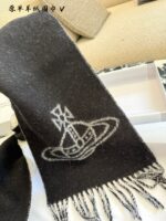 Vivienne Westwood New Saturn Narrow Cashmere Scarf - Image 9