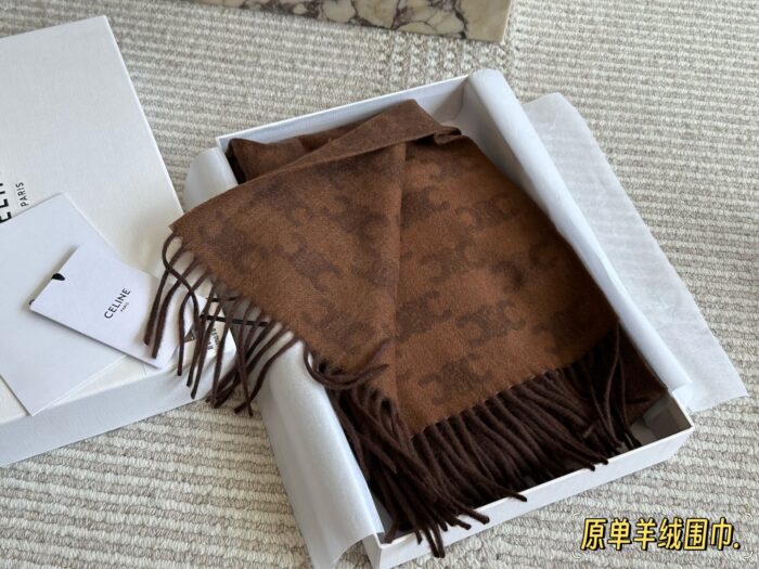 Celine Cashmere Scarf Delicate Colour Palette Soft And Comfortable With Box - Image 3