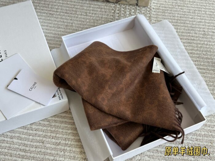 Celine Cashmere Scarf Delicate Colour Palette Soft And Comfortable With Box - Image 4