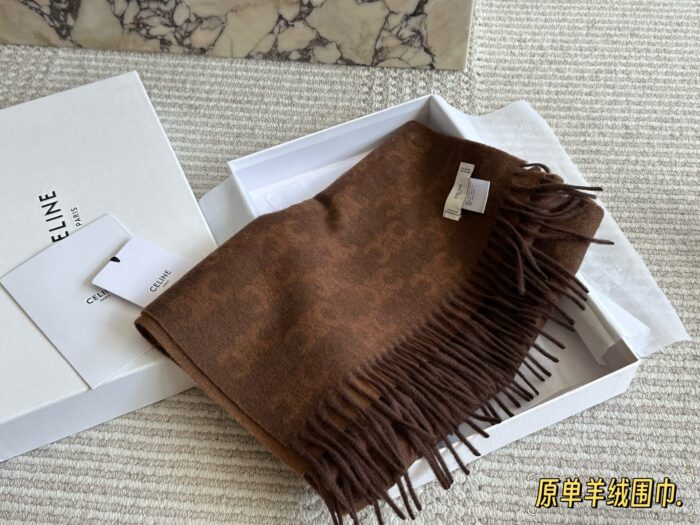 Celine Cashmere Scarf Delicate Colour Palette Soft And Comfortable With Box - Image 5