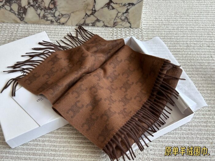 Celine Cashmere Scarf Delicate Colour Palette Soft And Comfortable With Box - Image 6