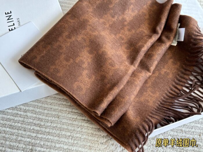 Celine Cashmere Scarf Delicate Colour Palette Soft And Comfortable With Box - Image 7