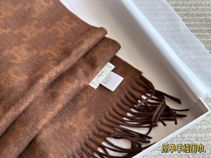 Celine Cashmere Scarf Delicate Colour Palette Soft And Comfortable With Box - Image 8
