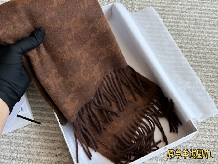 Celine Cashmere Scarf Delicate Colour Palette Soft And Comfortable With Box - Image 9