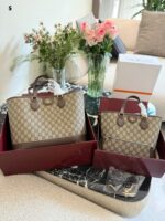 Gucci Ophidia Tote Shopping Bag Signature Print Sleek And Elegant Generous Capacity Versatile