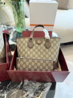 Gucci Ophidia Tote Shopping Bag Signature Print Sleek And Elegant Generous Capacity Versatile - Image 2
