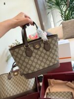Gucci Ophidia Tote Shopping Bag Signature Print Sleek And Elegant Generous Capacity Versatile - Image 5