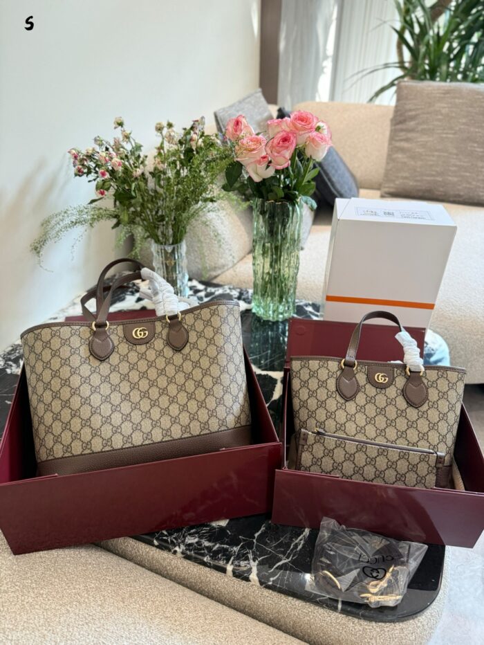 Gucci Ophidia Tote Shopping Bag Signature Print Sleek And Elegant Generous Capacity Versatile - Image 9