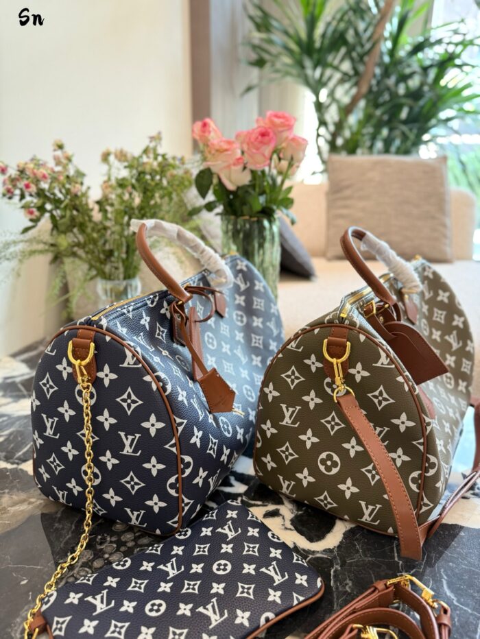 Louis Vuitton Speedy P9 Autumn/Winter 2025 Stylish Travel Bag Natural Leather Multi-Colour - Image 4
