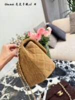 Chanel Suede Double C Wristlet Cf Chain Bag - Image 6