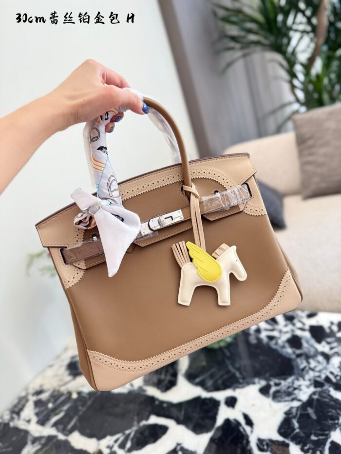 Hermès Birkin Lace Edition Grey Swift Leather Exuding Feminine Charm - Image 8