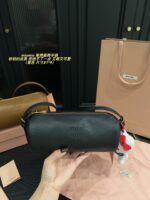 Miu Miu Pencil Case Cylinder Handbag Soft Leather Adorably Cute Ample Capacity - Image 5