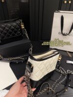 Chanel Gabrielle Black And White Wanderlust Bag Zip Closure Shoulder Or Crossbody Carry Lightweight And Stylish - Image 4