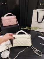 Chanel 25B Star Lp Box Bag With Double C Handles And Crocodile-Embossed Leather - Image 3