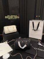 Chanel Bowling Bag: Compact, Plump, Handheld, Crossbody, Detachable Chain Bag