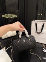 Chanel Bowling Bag: Compact, Plump, Handheld, Crossbody, Detachable Chain Bag - Image 2