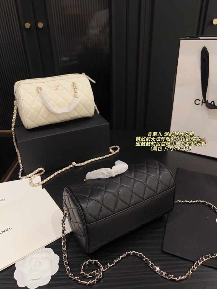 Chanel Bowling Bag: Compact, Plump, Handheld, Crossbody, Detachable Chain Bag - Image 5