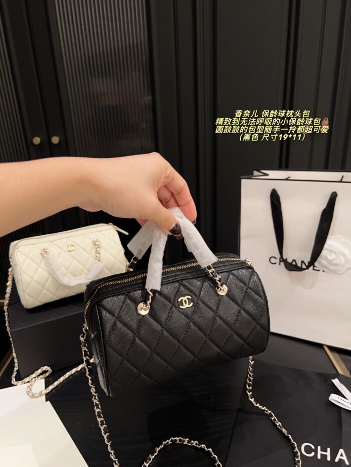 Chanel Bowling Bag: Compact, Plump, Handheld, Crossbody, Detachable Chain Bag - Image 6