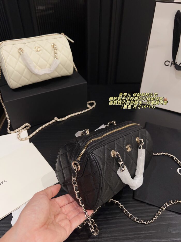 Chanel Bowling Bag: Compact, Plump, Handheld, Crossbody, Detachable Chain Bag - Image 7