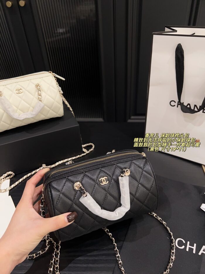 Chanel Bowling Bag: Compact, Plump, Handheld, Crossbody, Detachable Chain Bag - Image 9