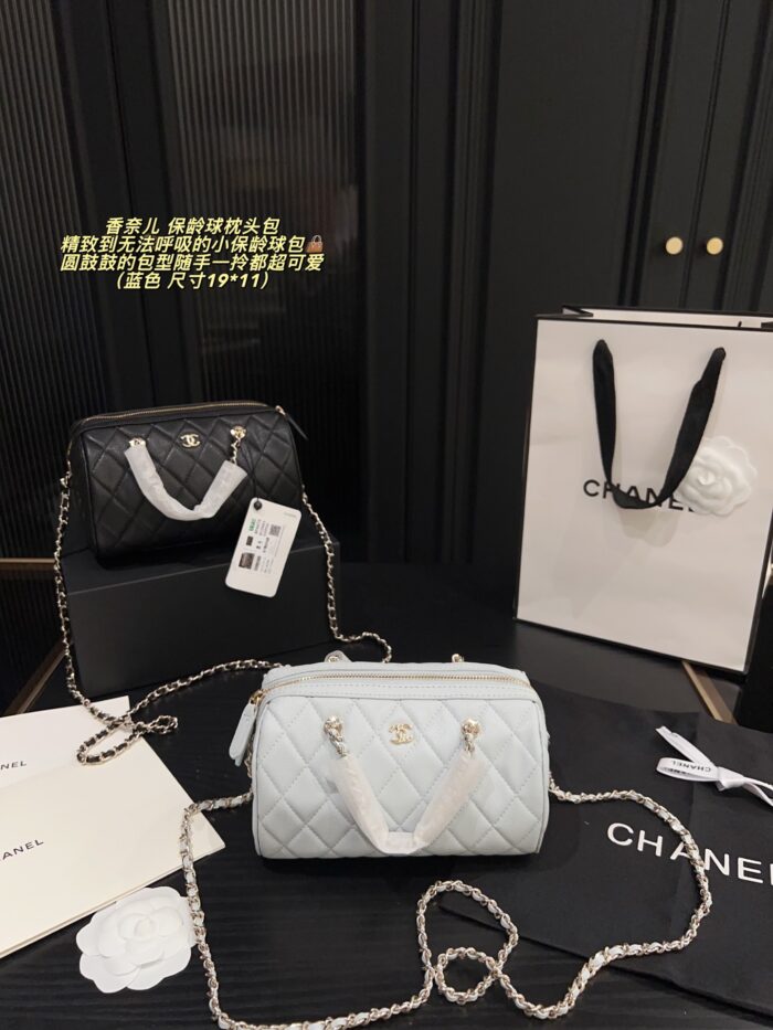 Chanel Bowling Bag: Compact, Plump, Handheld, Crossbody, Detachable Chain Bag - Image 11