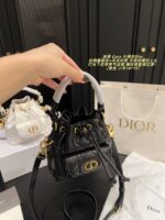 Dior Caro Bucket Bag Classic Cannage Lambskin Generous Capacity Jisoo'S Signature Style - Image 9